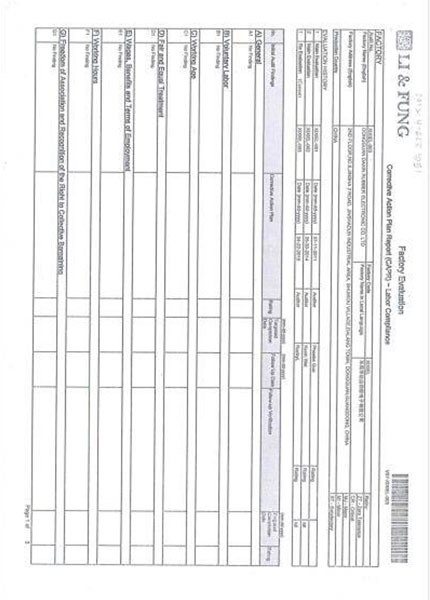 Qualification certificate