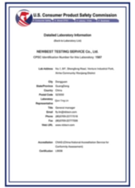 Qualification certificate